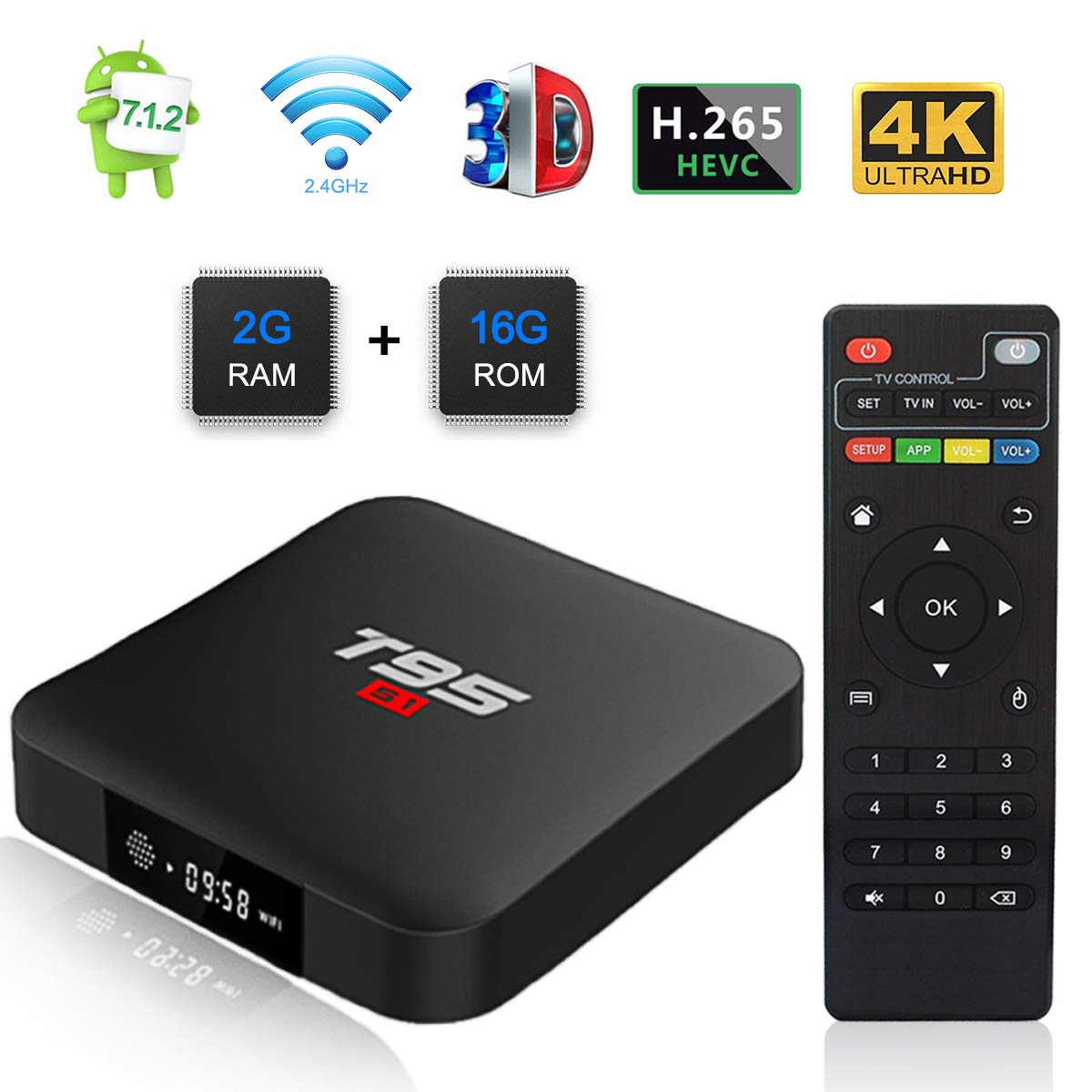 Smart TV Box , Android 7.1 con pantalla digital HDMI HD 4K – ImportES